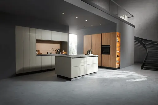 Contur Design Inselküche Kaschmirbraun
